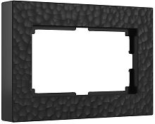 Рамка универсальная Werkel Hammer для 1-м. 2 мод. розетки черный картинка